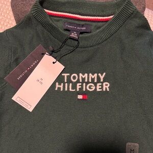 Tommy Hilfiger Men's Forest Green Crewneck Sweater